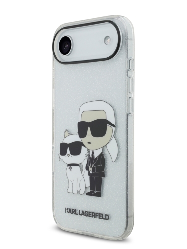 Karl Lagerfeld для iPhone Air чехол IML NFT Karl & Choupette Hard Glitter Transparent (MagSafe)