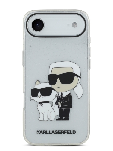 Karl Lagerfeld для iPhone Air чехол IML NFT Karl & Choupette Hard Glitter Transparent (MagSafe)