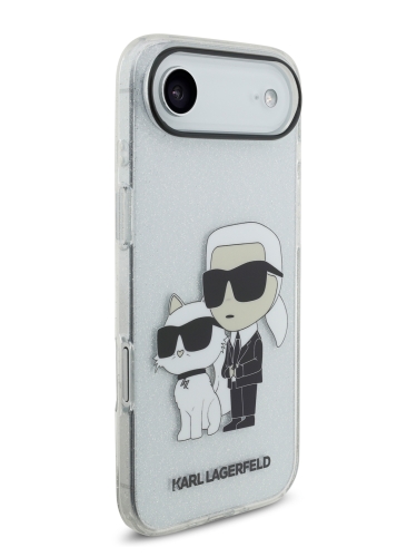 Karl Lagerfeld для iPhone Air чехол IML NFT Karl & Choupette Hard Glitter Transparent (MagSafe)