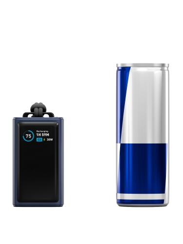 Energea аккумулятор внешний Compac Arc, 10000 USB-C+A +retractable USB-C cable and Display PD45W Blue