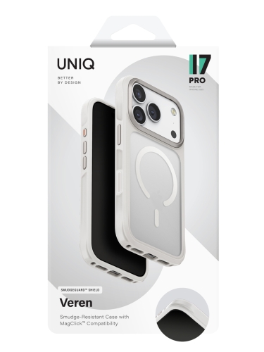 Uniq для iPhone 17 Pro чехол Veren Chalk Frost (MagSafe)