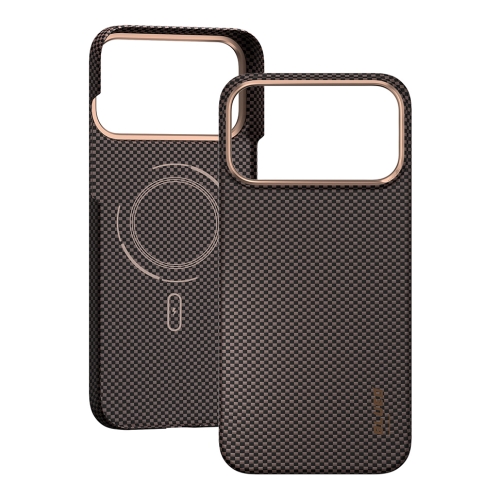 BlueO чехол для iPhone 17 Pro, 600D Air Aramid fiber (Kevlar) Gold (MagSafe)