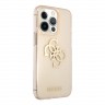 Чехол Guess TPU 4G Big logo Hard Glitter для iPhone 13 Pro, золотой