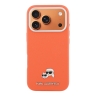 Karl Lagerfeld для iPhone 17 Pro Max чехол PU Saffiano FW NFT Karl&Choupette metal&Cam Hard Orange (MagSafe)