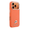 Karl Lagerfeld для iPhone 17 Pro Max чехол PU Saffiano FW NFT Karl&Choupette metal&Cam Hard Orange (MagSafe)