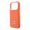 Karl Lagerfeld для iPhone 17 Pro Max чехол PU Saffiano FW NFT Karl&Choupette metal&Cam Hard Orange (MagSafe)