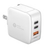 Сетевое зарядное устройство EnergEA Bazic GoPort Gan 65W, 2USB-C PD + USB-A PPS/QC3.0