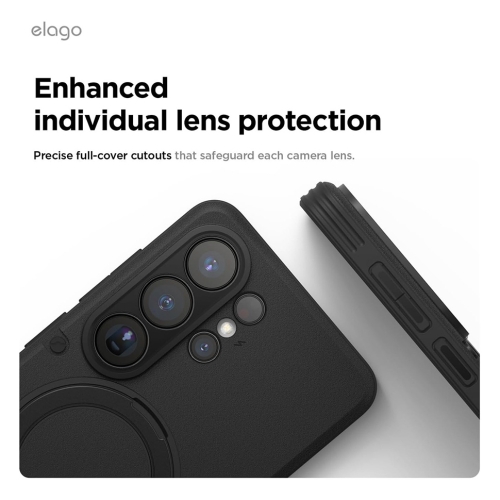 Elago для Galaxy S26 Ultra чехол Magnetic Armor Ring Stand Black (MagSafe)