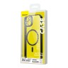 Чехол Baseus Glitter Magnetic PC case +Tempered glass для iPhone 14, черная рамка