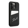 Чехол Lagerfeld PU with Cardslot Signature logo Hard для iPhone 14 Pro Max, черный