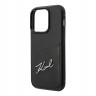 Чехол Lagerfeld PU with Cardslot Signature logo Hard для iPhone 14 Pro Max, черный