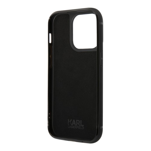 Чехол Lagerfeld PU with Cardslot Signature logo Hard для iPhone 14 Pro Max, черный