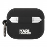 Чехол Lagerfeld Silicone case with ring NFT 3D Karl для Airpods Pro, черный