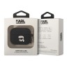 Чехол Lagerfeld Silicone case with ring NFT 3D Karl для Airpods Pro, черный