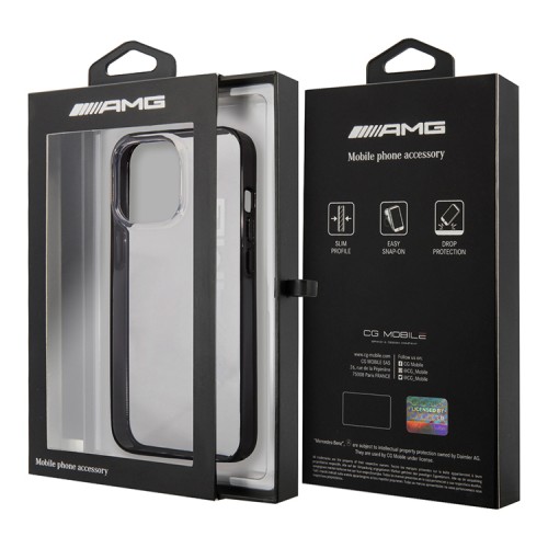 Чехол AMG Transparent Hard with Black matte frame для iPhone 14 Pro