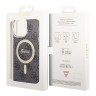 Чехол Guess 4G Hard для iPhone 14 Pro, черный/золотой (MagSafe)