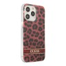 Чехол Guess Leopard Hard для iPhone 13 Pro, красный