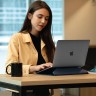 Uniq для ноутбуков 14" чехол Oslo PU leather Magnetic Laptop sleeve/foldable stand Abyss Blue