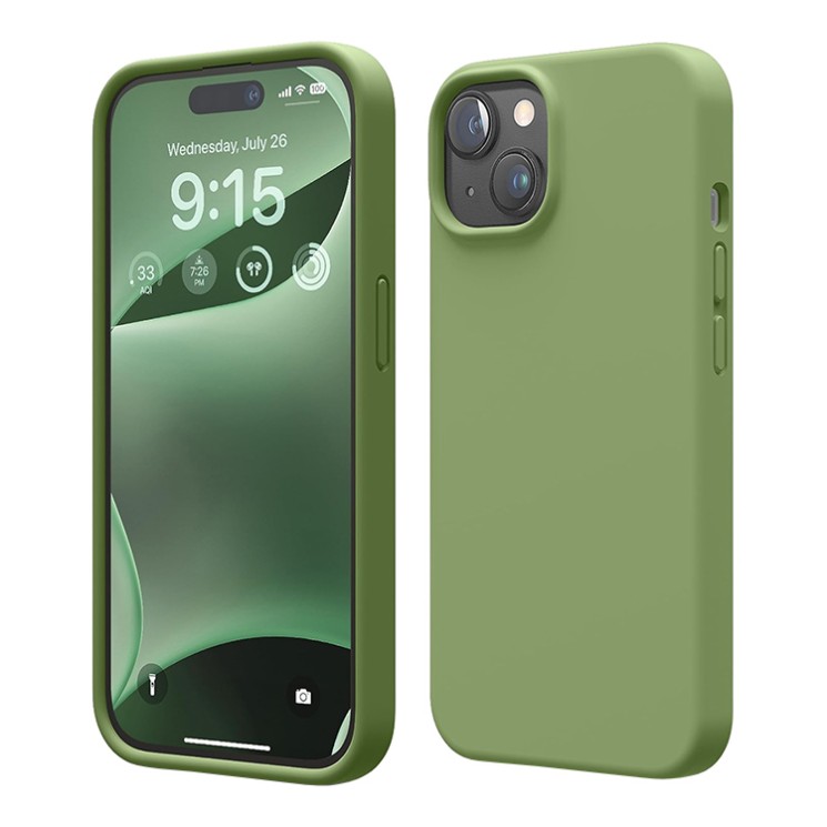 Elago для iPhone 15 чехол Soft silicone (Liquid) Cedar Green