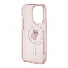 Karl Lagerfeld для iPhone 15 Pro чехол PC/TPU NFT Choupette Hard Pink (MagSafe)
