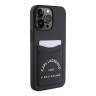 Karl Lagerfeld для iPhone 14 Pro чехол Cardslot PU Saffiano RSG 3D rubber logo Hard Black