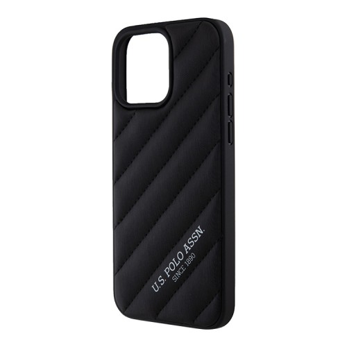 U.S. Polo для iPhone 15 Pro Max чехол PU Quilted with Classic logo Hard Black