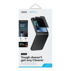 Uniq стекло для Galaxy Z Flip 6 OPTIX Privacy (Антишпион) Clear/Black (+installer)