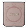 Guess для Galaxy Z Flip 6 чехол PU кожа Saffiano Peony Metal logo Pink (Magnetic QI2)