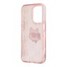 Karl Lagerfeld для iPhone 16 Pro Max чехол PC/TPU Monogram NFT Choupette розовый