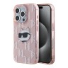 Karl Lagerfeld для iPhone 16 Pro Max чехол PC/TPU Monogram NFT Choupette розовый