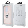 Karl Lagerfeld для iPhone 16 Pro Max чехол PC/TPU Monogram NFT Choupette розовый