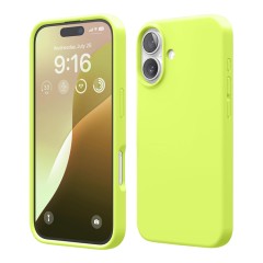 Elago для iPhone 16 чехол Soft silicone (Liquid) Neon Yellow