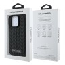 Karl Lagerfeld для iPhone 16 Pro Max чехол PU Quilted Braid pattern Hard Black