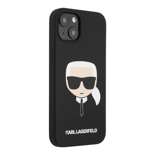 Чехол Karl Lagerfeld Liquid silicone Karl's Head для iPhone 13 mini, черный