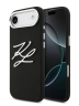 Karl Lagerfeld для iPhone Air чехол Liquid Silicone Initials Metal Logo & Camera Hard Black