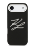 Karl Lagerfeld для iPhone Air чехол Liquid Silicone Initials Metal Logo & Camera Hard Black