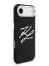 Karl Lagerfeld для iPhone Air чехол Liquid Silicone Initials Metal Logo & Camera Hard Black