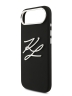 Karl Lagerfeld для iPhone Air чехол Liquid Silicone Initials Metal Logo & Camera Hard Black