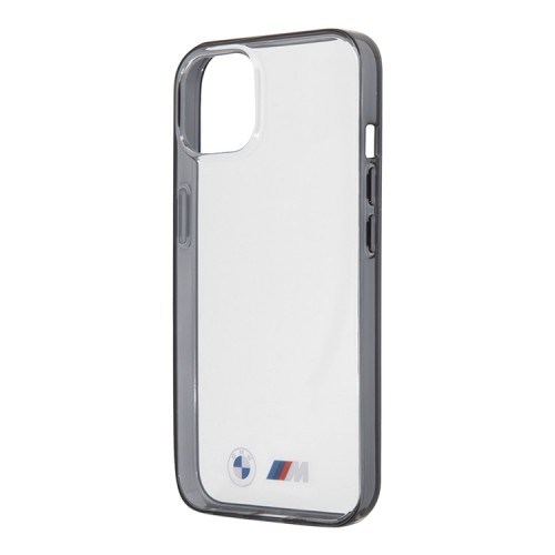 Чехол BMW M-Collection Transparent Hard Matte edges для iPhone 13, черная рамка