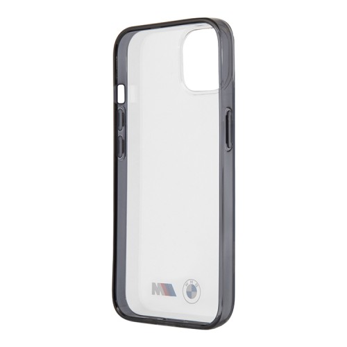 Чехол BMW M-Collection Transparent Hard Matte edges для iPhone 13, черная рамка