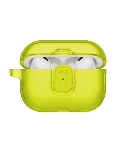 Uniq для Airpods Pro 3 чехол Glase PRO TPU Lock case Light Lime