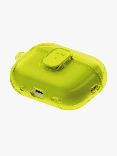 Uniq для Airpods Pro 3 чехол Glase PRO TPU Lock case Light Lime