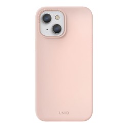 Силиконовый чехол Uniq LINO MagSafe для iPhone 13, розовый