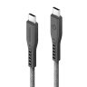Energea Кабель FLOW USB-C to USB-C PD240W/480 Mbps 5A Nanoweave Velcro tie Black 30cm