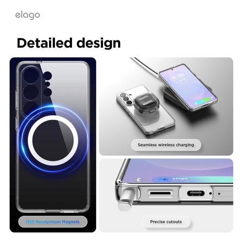 Elago для Galaxy S26 Ultra чехол Magnetic HYBRID (pc/tpu) Clear (MagSafe)