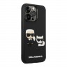Чехол Lagerfeld 3D Rubber Karl and Choupette Hard для iPhone 14 Pro Max, черный