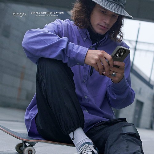 Чехол Elago GLIDE для iPhone 14 Pro, серый/черный