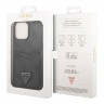 Чехол Guess PU 4G Double cardslot w Metal triangle logo Hard для iPhone 14 Pro, черный