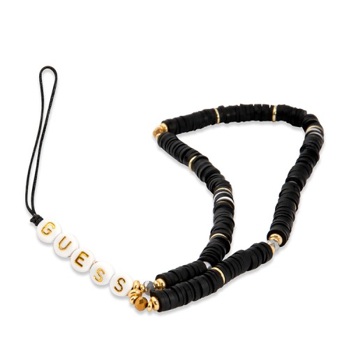 Шнурок на руку Guess Heishi Beads (25 см), черный