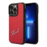 Lagerfeld PU with Cardslot Signature logo Hard для iPhone 14 Pro Max, красный